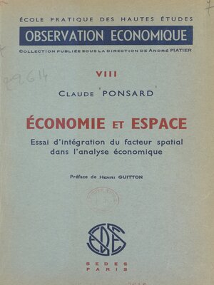 cover image of Économie et espace
